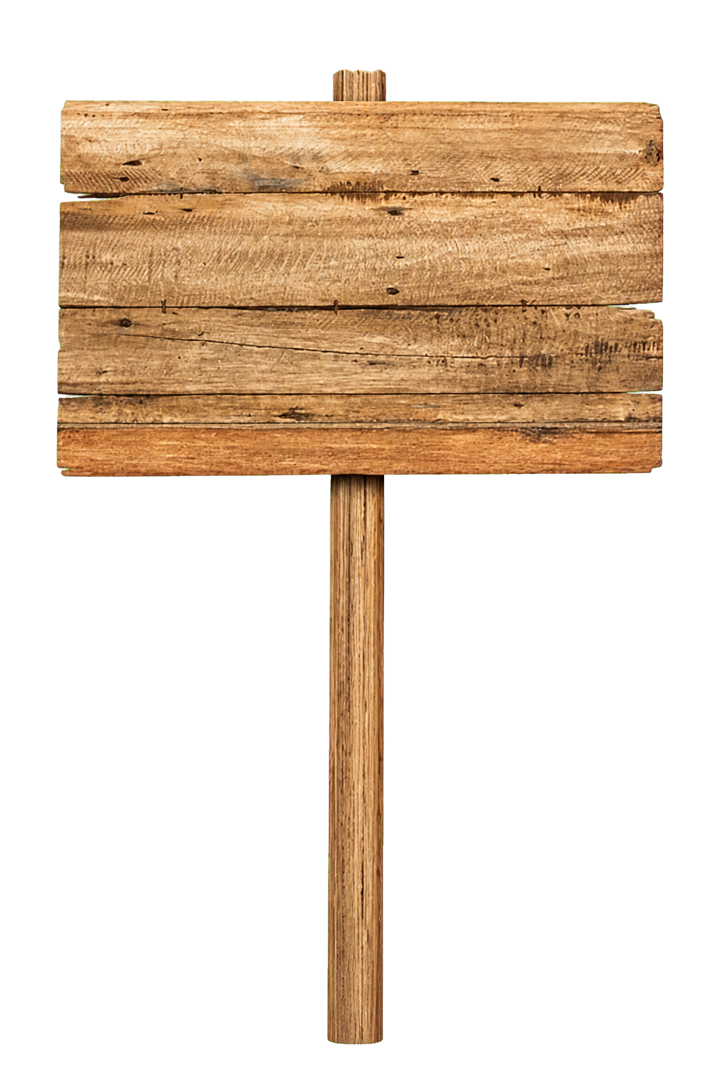 Weathered wooden signpost